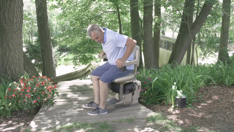 Bruno Elite curved outdoor stair lift